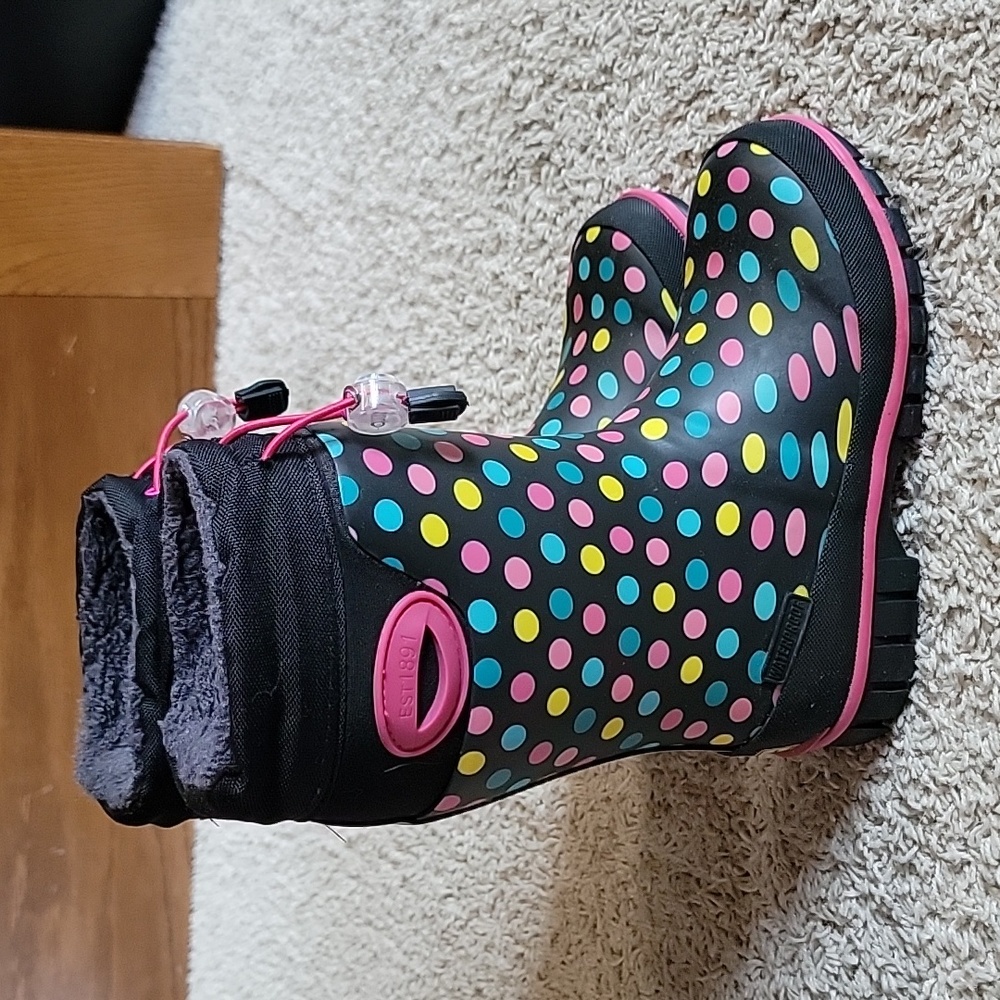 Western Chief Girls Size 12 Waterproof Winter Boots Faux Fur Lined -30°F EUC - Picture 8 of 14